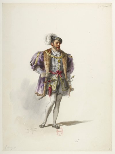 Btv1b84558104 03 - Saint-Saëns - Henrik VIII - Kostymmodeller - Lacoste - 3. Seigneur av Eugene Lacoste