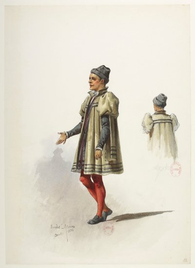 Btv1b84558104 12 - Saint-Saëns - Henrik VIII - Kostymmaketter - Lacoste - 12:e dräkten av Eugene Lacoste