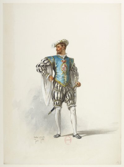 Btv1b84558104 16 - Saint-Saëns - Henrik VIII - Kostymmaketter - Lacoste - 16:e dräkten av Eugene Lacoste