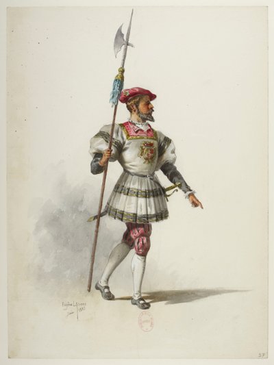 Btv1b84558104 37 - Saint-Saëns - Henrik VIII - Kostymmaketter - Lacoste - 37. Kostym av Eugene Lacoste