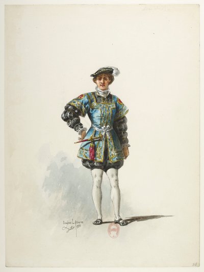 Btv1b84558104 38 - Saint-Saëns - Henrik VIII - Kostymmodeller - Lacoste - 38. Kungens sida av Eugene Lacoste