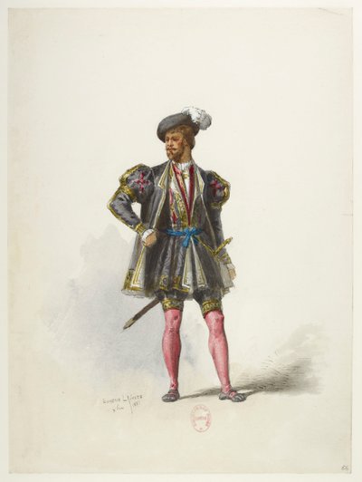 Btv1b84558104 68 - Saint-Saëns - Henrik VIII - Kostymmaketter - Lacoste - 66:e kostymen av Eugene Lacoste
