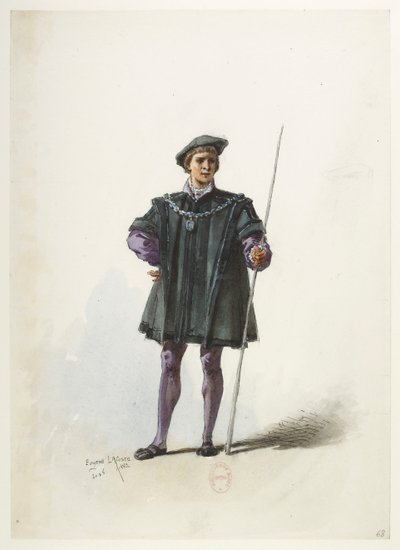 Btv1b84558104 70 - Saint-Saëns - Henrik VIII - Kostymmaketter - Lacoste - 68:e kostymen av Eugene Lacoste