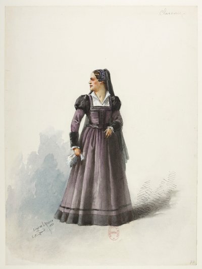 Btv1b84558104 81 - Saint-Saëns - Henrik VIII - Kostymmodeller - Lacoste - 77. Lady Clarence av Eugene Lacoste