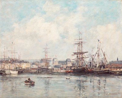 Casimir Delavigne-bassängen vid Le Havre av Eugene Louis Boudin