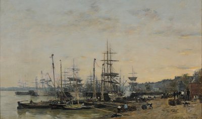 Hamnen i Bordeaux, sedd från Quai des Chartrons av Eugene Louis Boudin