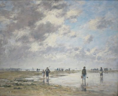 Lågt vattenstånd, Berck av Eugene Louis Boudin