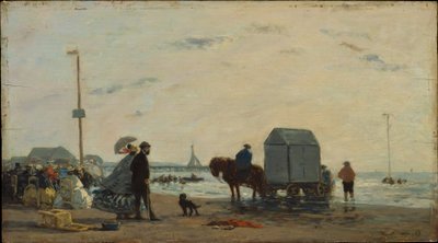På stranden vid Trouville av Eugene Louis Boudin