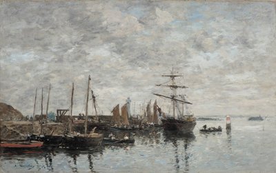 Portrieux, hamnen av Eugene Louis Boudin