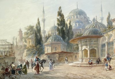 Sehzade-moskén i Konstantinopel av Eugène Napoleon Flandin