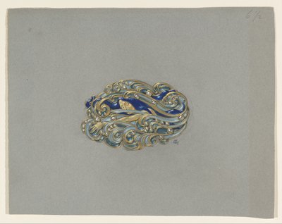 Design för en brosch av Eugene Grasset
