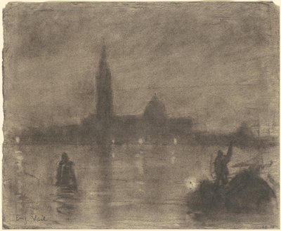 Kväll, San Giorgio Maggiore, Venedig av Eugène Vail