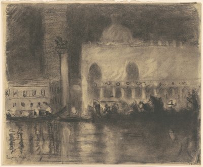 Minne av Venedig: Palazzo Ducale och Piazzetta av Eugène Vail