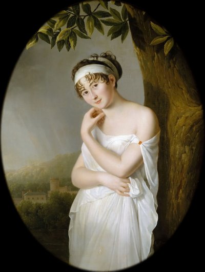 Porträtt av Madame Récamier, född Julie Bernard 1777-1849 av Eulalie Morin