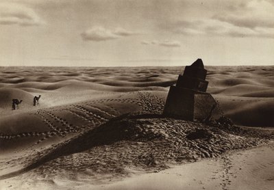 En milstolpe i öknen (svartvitt foto) av European Photographer