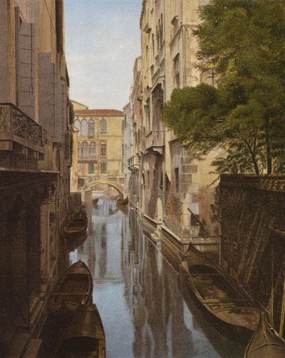 Ett avskilt hörn av Venedig, Italien (färgat foto) av European Photographer