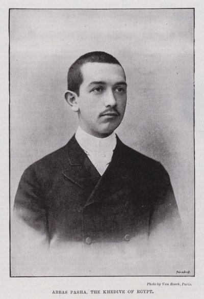 Abbas Pasha, Khedive i Egypten (s/v foto) av European Photographer