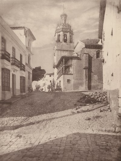 Kyrkan Santa Maria la Mayor, A Ronda (svartvitt foto) av European Photographer