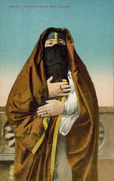 Egypten, Dräkt av en arabisk kvinna (färgfoto) av European Photographer