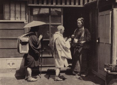 Kyoto, Pilgrimer (svartvitt foto) av European Photographer