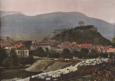 Lourdes, staden och slottet av European Photographer