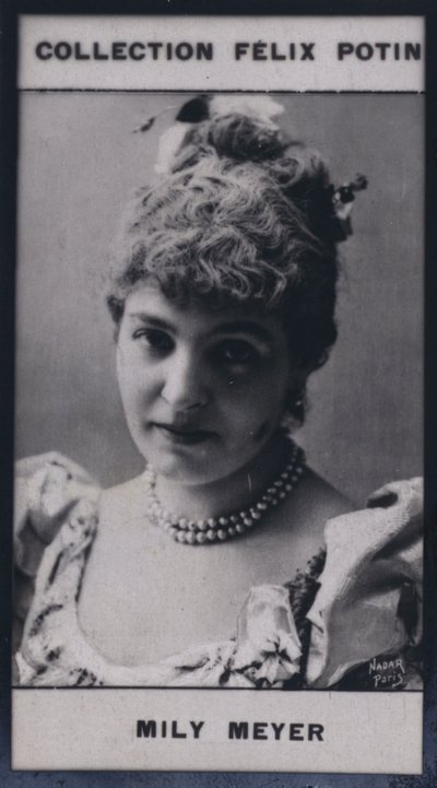 Madame Emilie Mily-Meyer (1860) (s/v foto) av European Photographer