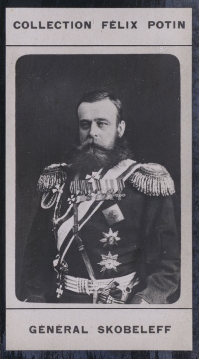 Michael-Dimitrievitch Skobeleff (1843-1882) (s/v foto) av European Photographer
