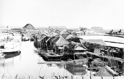 Native Houses, Saigon, ca 1870-talet av European Photographer