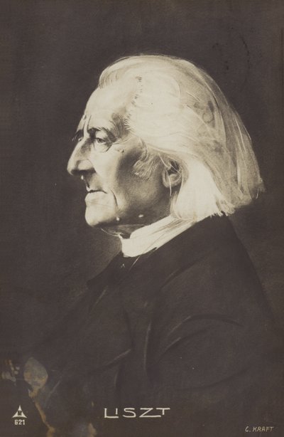 Porträtt av Franz Liszt av European Photographer