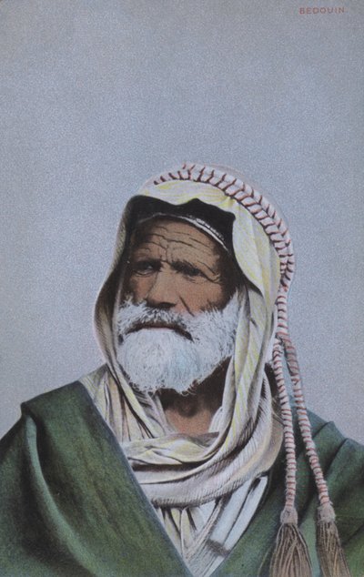 Porträtt av en beduinman, Nordafrika (färgfoto) av European Photographer