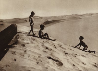 Barn i Sahara (svartvitt foto) av European Photographer