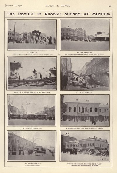 Revolten i Ryssland, scener i Moskva av European Photographer