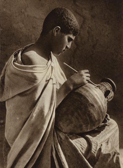 Tunis, krukmakarlärling (svartvitt foto) av European Photographer
