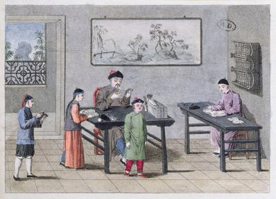 En kinesisk skola, ca 1810 av European School
