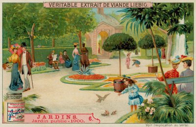 En offentlig trädgård från 1900-talet av European School