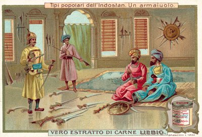 En vapensmed (chromolitho) av European School