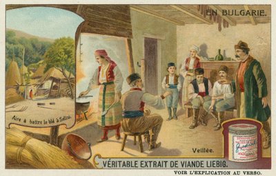 En valvaka och vetetröskningen i Secke av European School
