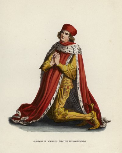 Albrecht III, Akilles, kurfurste av Brandenburg (färgad gravyr) av European School