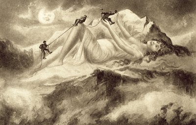 Alpinism (litografi) av European School