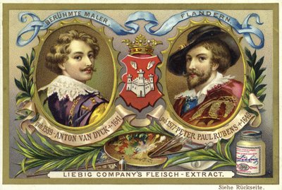 Antony van Dyck och Peter Paul Rubens, flamländska konstnärer av European School
