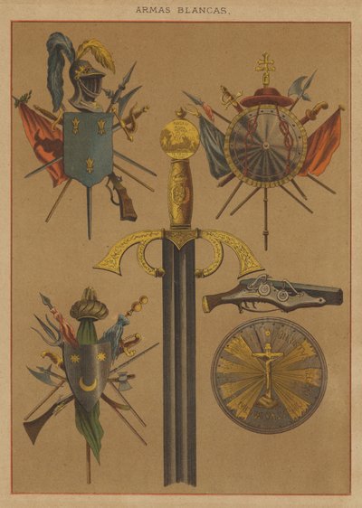 Vita vapen (färg litho) av European School