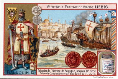 Baldwin I vid plundringen av Konstantinopel av European School