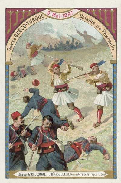 Slaget vid Farsala, grekisk-turkiska kriget, 5 maj 1897 av European School