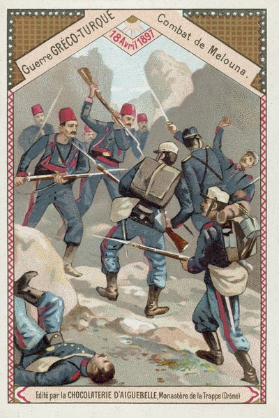 Slaget vid Melouna, grekisk-turkiska kriget, 18 april 1897 av European School