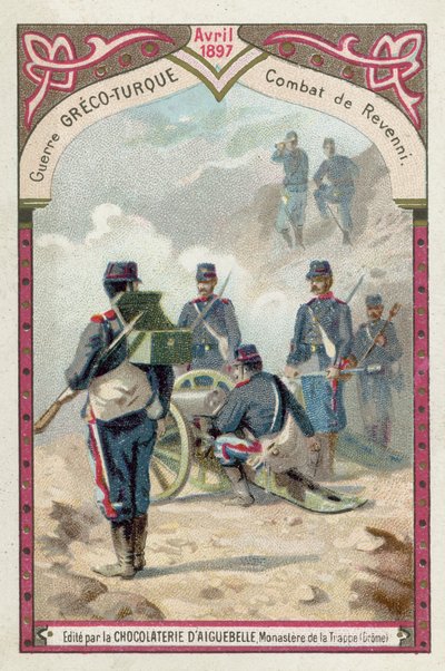 Slaget vid Revenni, grekisk-turkiska kriget, april 1897 av European School