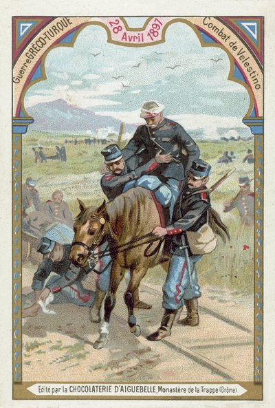 Slaget vid Velestino, grekisk-turkiska kriget, 28 april 1897 av European School