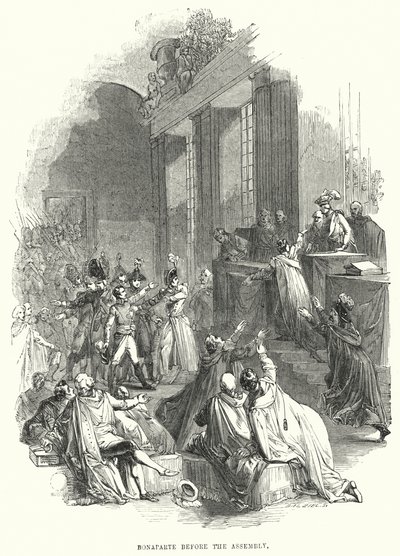 Bonaparte före församlingen (gravyr) av European School