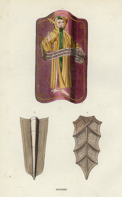 Boucliers (färgad gravyr) av European School