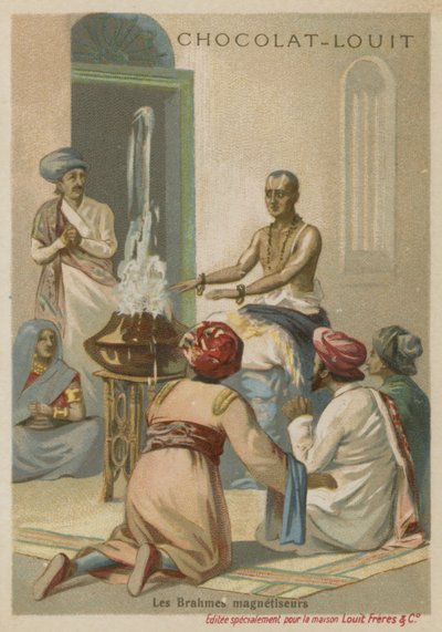 Brahmin höjer vatten genom magnetism, Indien av European School