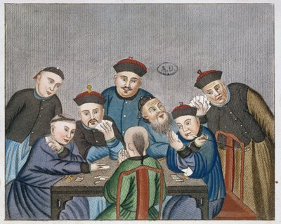 Kortspelare i Kina, början av artonhundratalet av European School